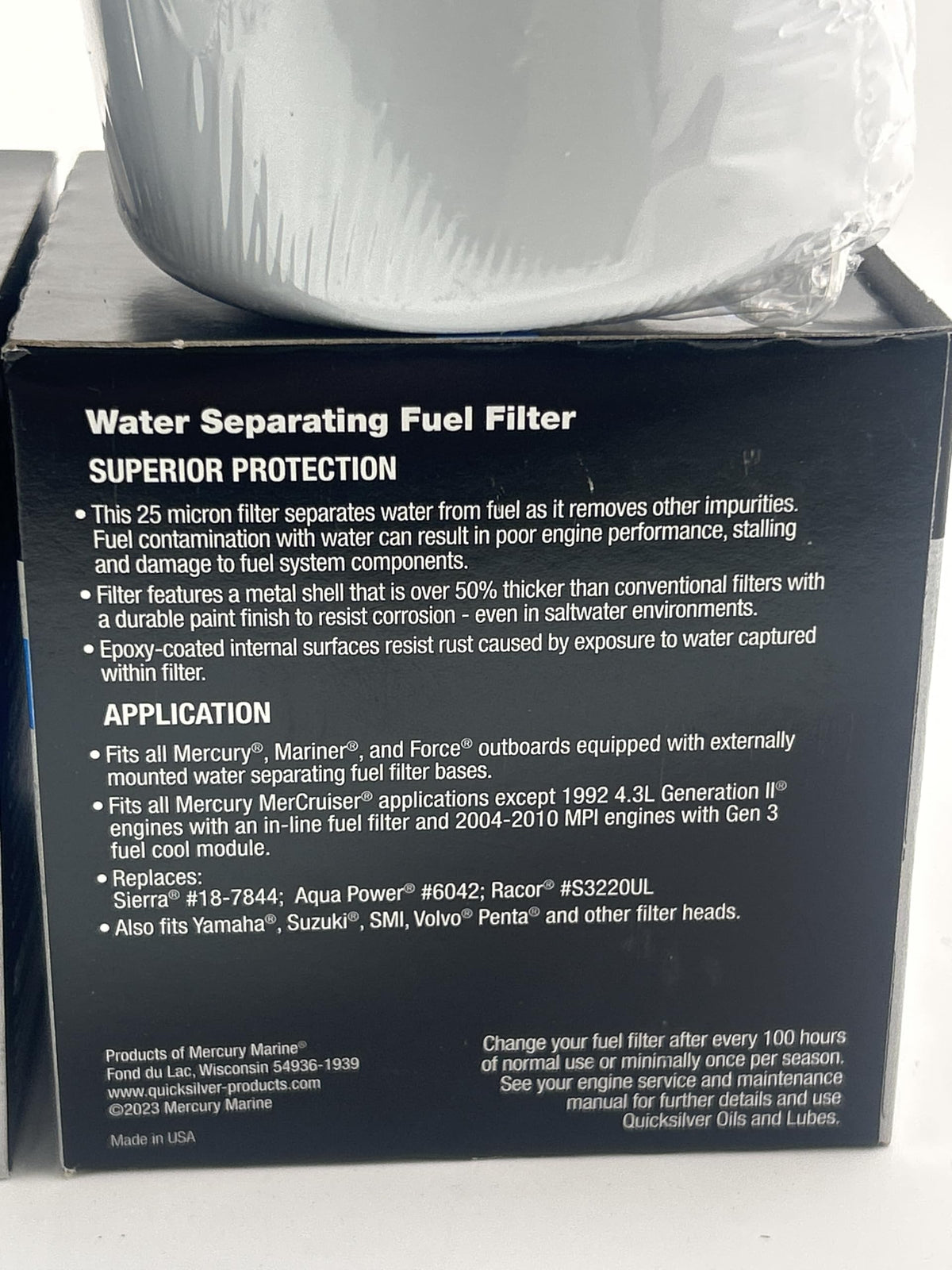 2 PK 802893Q01 Water Separating Fuel Filter Mercury MerCruiser
