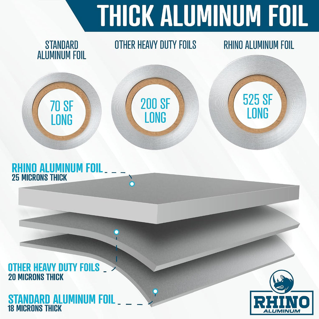 Heavy Duty Aluminum Foil, 18 in x 525 sf Roll, 4 Pack