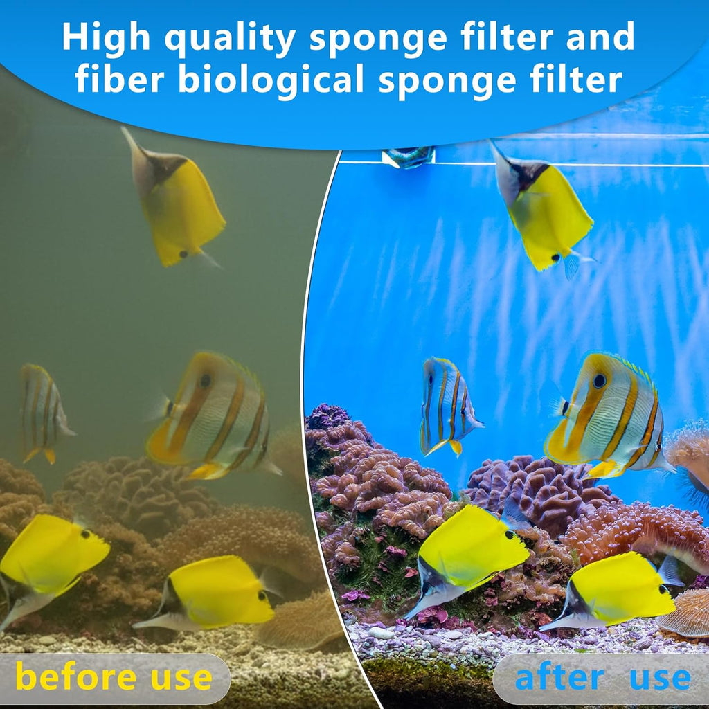 4 Pack Aquarium Bio Ceramic Rings Set, Compatible with Fluval Filter Media, Each 1.1 lb, 2 Ceramic Rings with 2 Mesh
