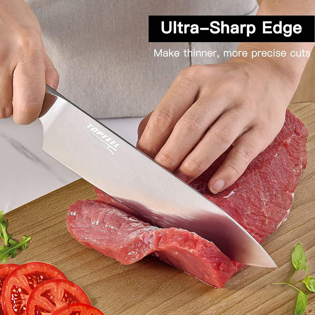 3PCS Chef Knife Set, German High Carbon Steel