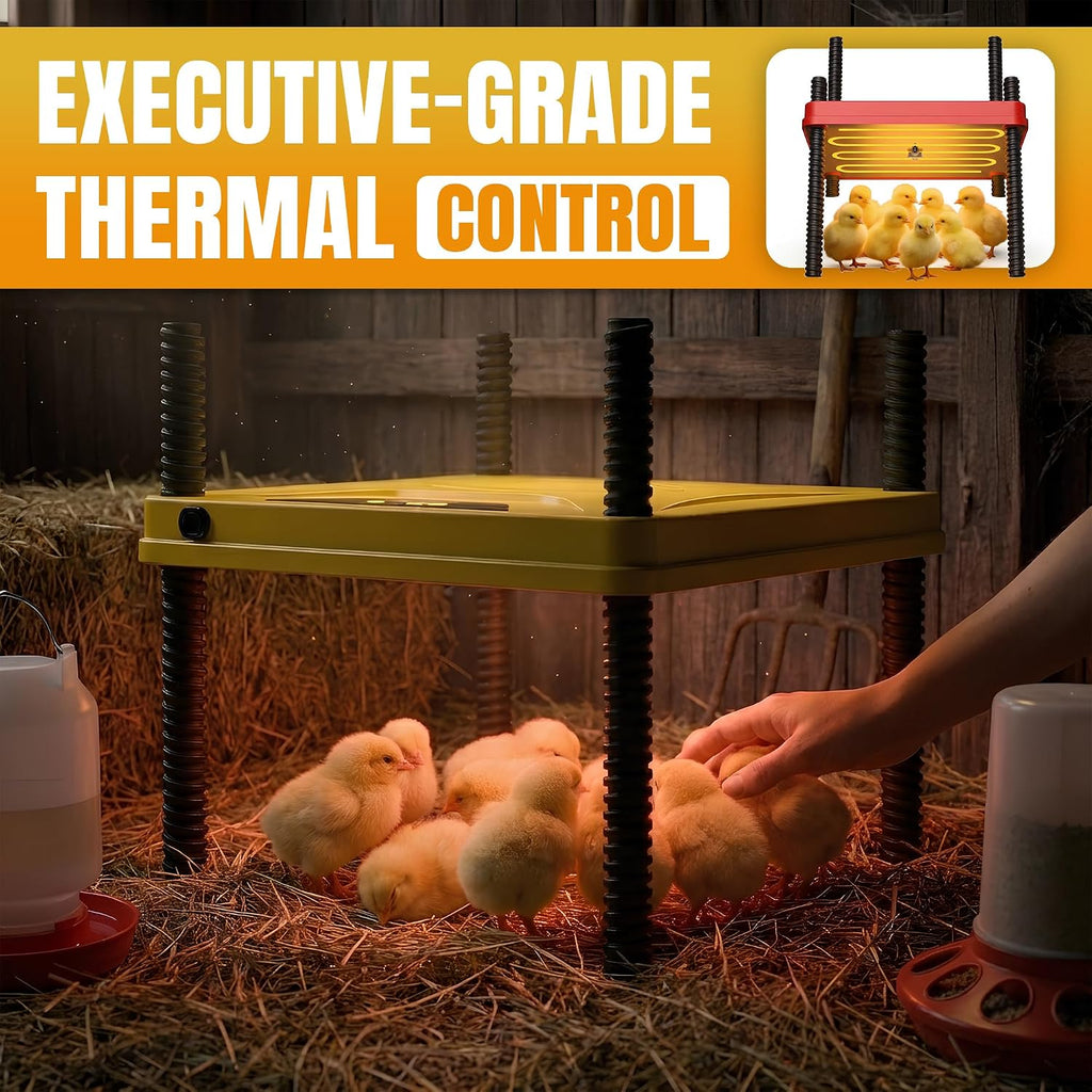 Heating Plate for Chick Brooder Adjustable 75W Chicken Heat Plate 10 x 10 Inch Warmer Brooder Heater for 10-12 Chicks