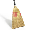 Natural Corn Broom Heavy Duty for Yard, Garden & Garage Cleaning