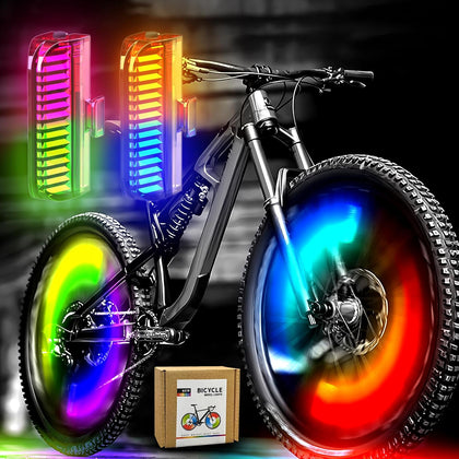 Bike Wheel Lights Rechargeable(2pack), Bicycle Spoke Lights Weatherproof, Adults Kids Bike Lights for Wheels 7-Color