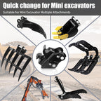 Quick Coupler for 0.8-3 Ton Mini Excavators, Mechanical Quick Hitch