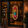 Open Sign for Business:LED Neon Window Sign for Storefronts