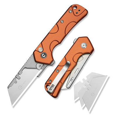 Folding Utility Knife Box Cutter, Quick Change Blade C24041F-3