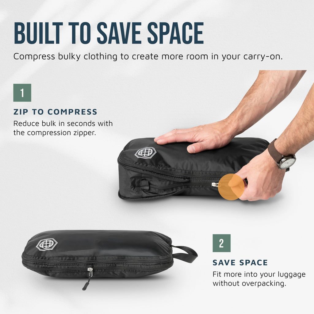 Compression Packing Cubes for Carry-On Travel 6-Pack