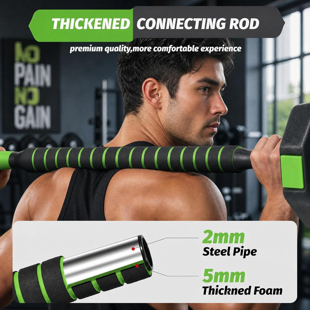 Adjustable Weight Set 66/88 Lbs, 4-in-1 Dumbbell Set and Barbell Weight Set for Home Gym, Converts to Kettlebell &