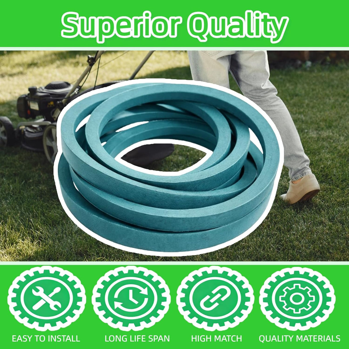 1/2" x 99"Lawn Mower Tractor Deck Belt for MTD 754-0440 954-0440 MTD LT-16 LT-165 LT-18 LT-185 with 46" Deck Toro 94-4291