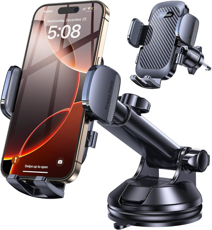 Phone Holders for Your Car Phone Holder Mount【2026 Strongest Suction】 Cell Phone Mount for Car Dash Windshield Vent