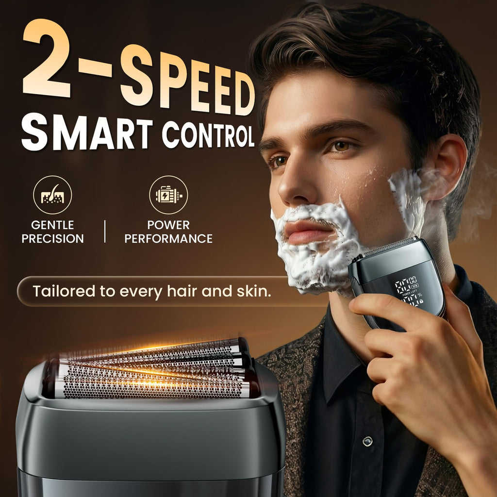 Electric Foil Shaver for Men, Upgraded 5- Blade System, IPX8 Waterproof