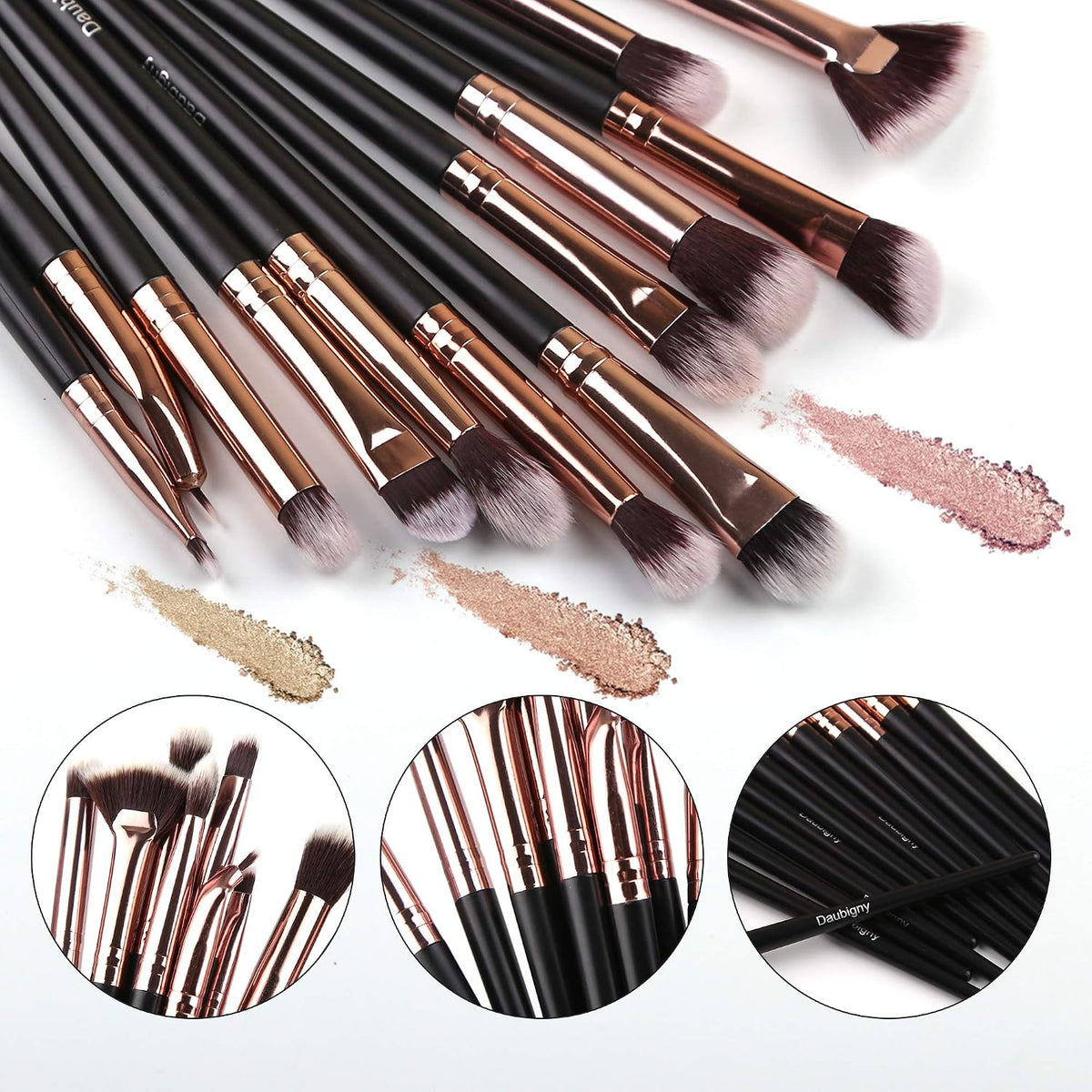 Eye Makeup Brushes, 12 PCS Professional Eye shadow, Concealer, Eyebrow, Foundation, Powder Liquid Cream Blending