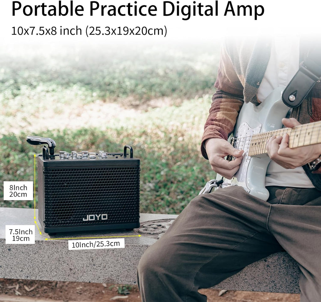 15W Portable Guitar Amp Combo | 9 Preamp Models + Looper, Drum Machine, Modulation, Delay & Reverb | Rechargeable