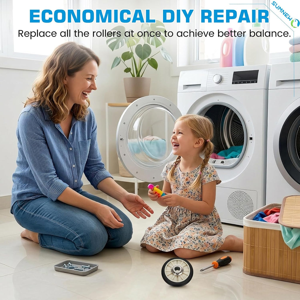 349241T Dryer Drum Roller Kit Fits Whirlpool Admiral Maytag Amana | Replaces PS347627 AP3098345 3436 349241T