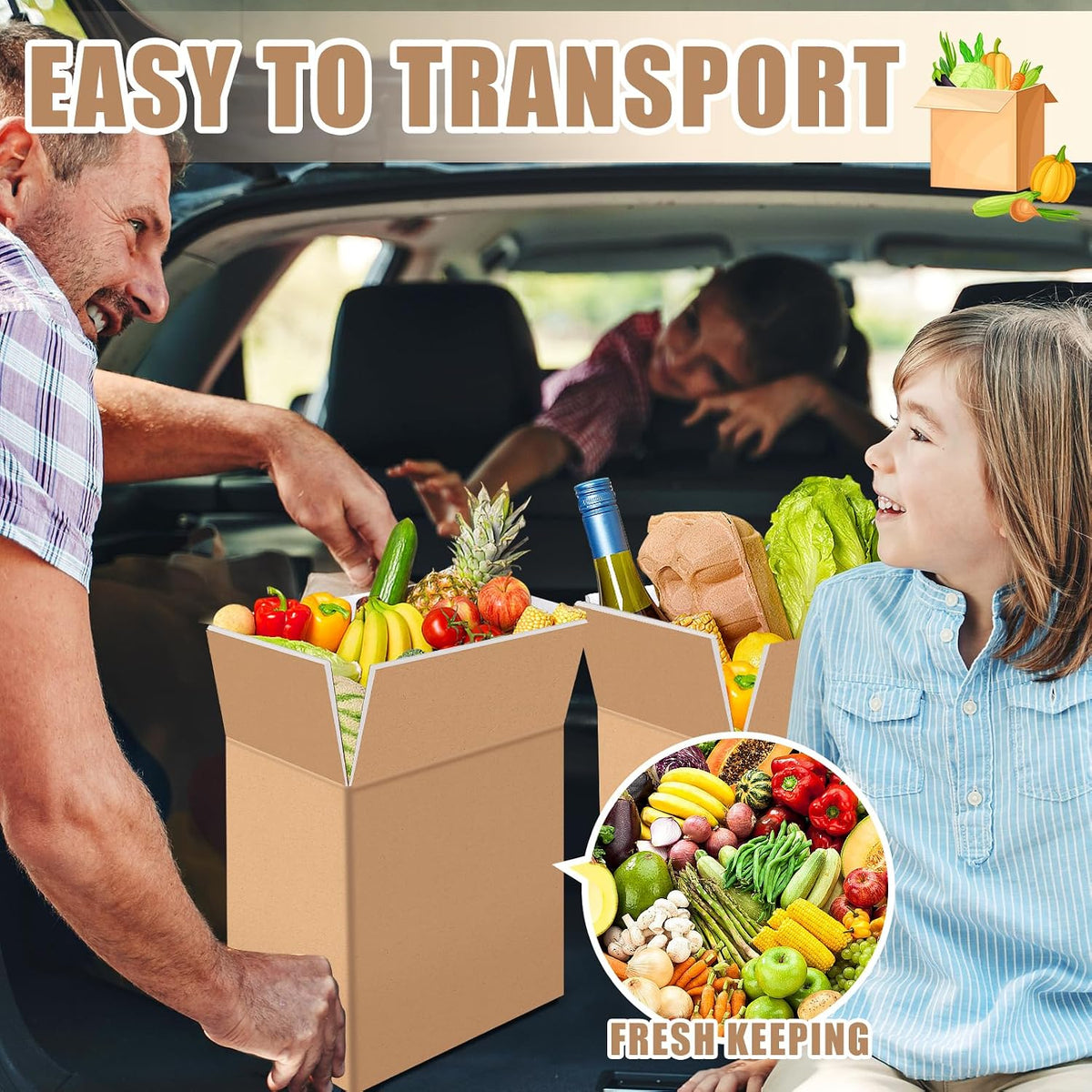 10 Pack Insulated Shipping Boxes, 9 x 5 x 6 In