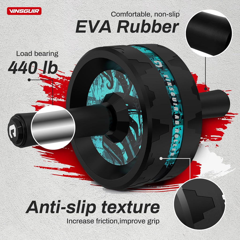 Ab Roller Wheel, Abs & Core Workout Equipment for Home Gym with Knee Pad Accessories, Abdominal Wheel for Full-body