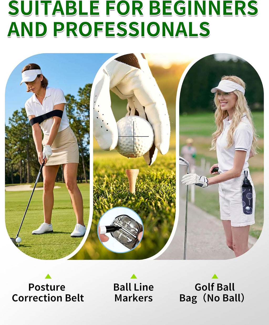 Golf Essentials Kit | Must Have Golf Accessories - Golf Water Brush, Golf Towel, Golf Club Brush, Golf Ball Marker