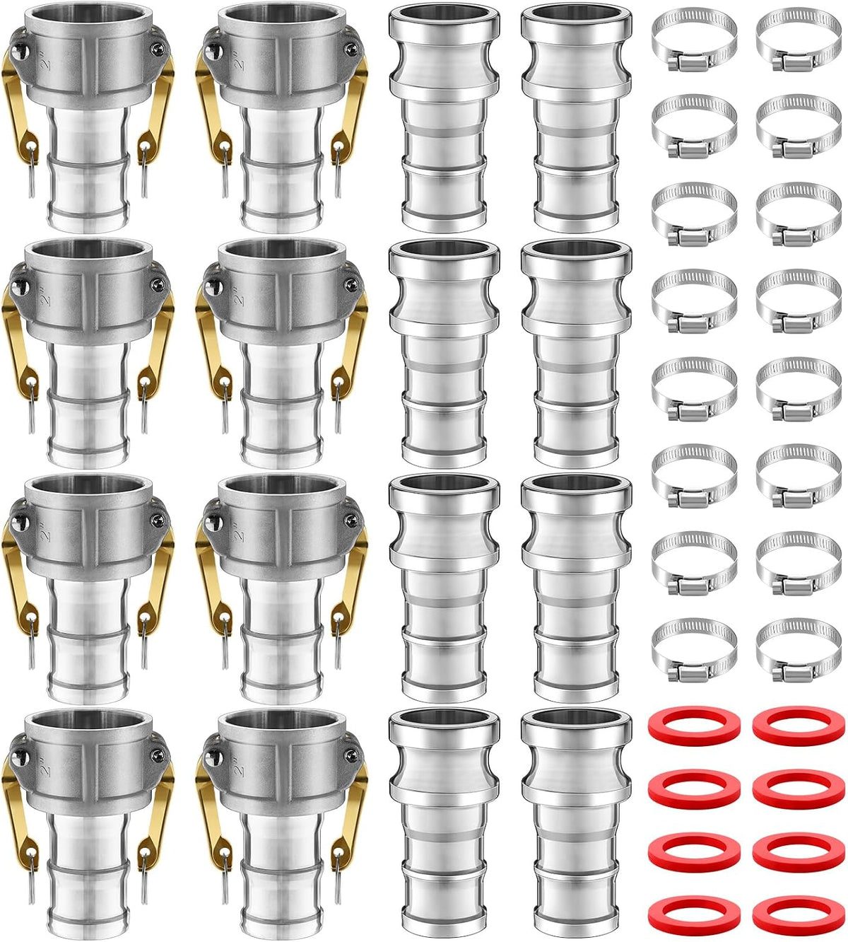 8 Set 2 Inch Camlock Fittings Type C&E