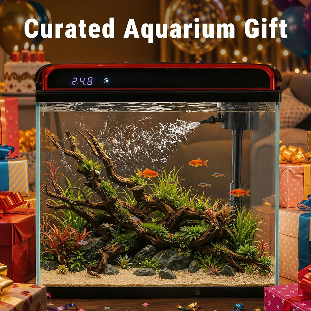 10 Gallon Fish Tank, Betta Fish Tank Smart Aquarium Kit 100% Glass Material