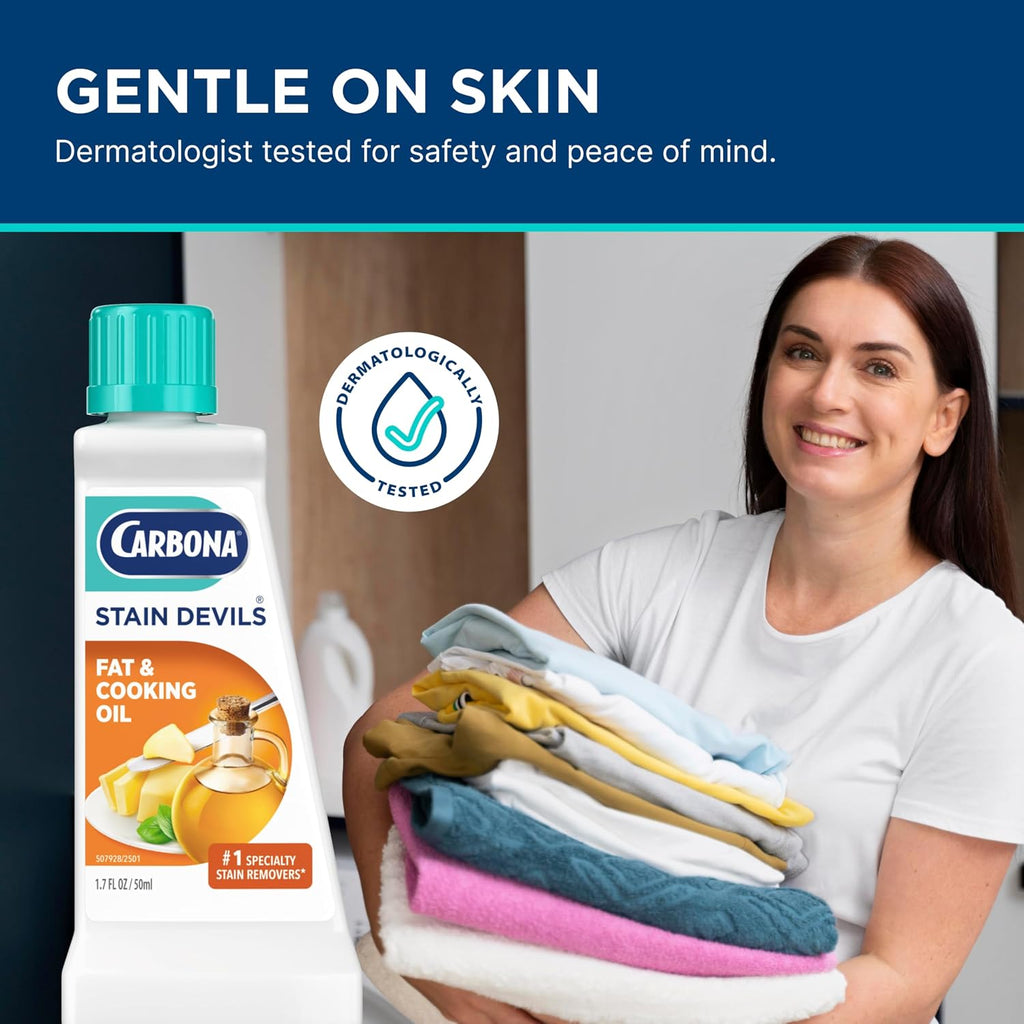 Stain Devils #5 | Fat & Cooking Oil | Professional Strength Laundry Stain Remover | Multi-Fabric Cleaner | Safe