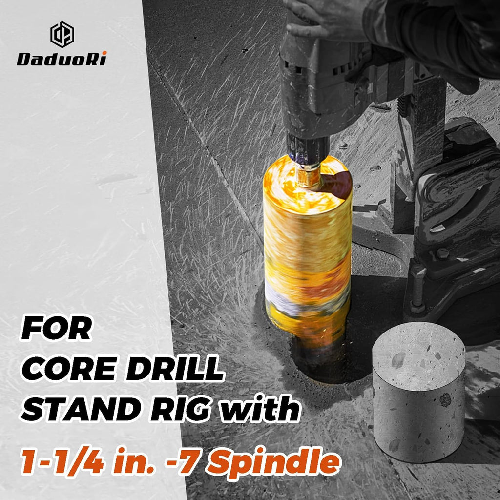 3 1/2 Inch Wet Core Drill Bit, 3.5" Core Bits for Concrete, 1-1/4"-7 Thread, 14" Drilling Depth Diamond Core Drill