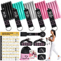 Resistance Bands with Handles for Women, 5 Level Exercise Bands Workout Bands for Physical Therapy, Yoga, Pilates