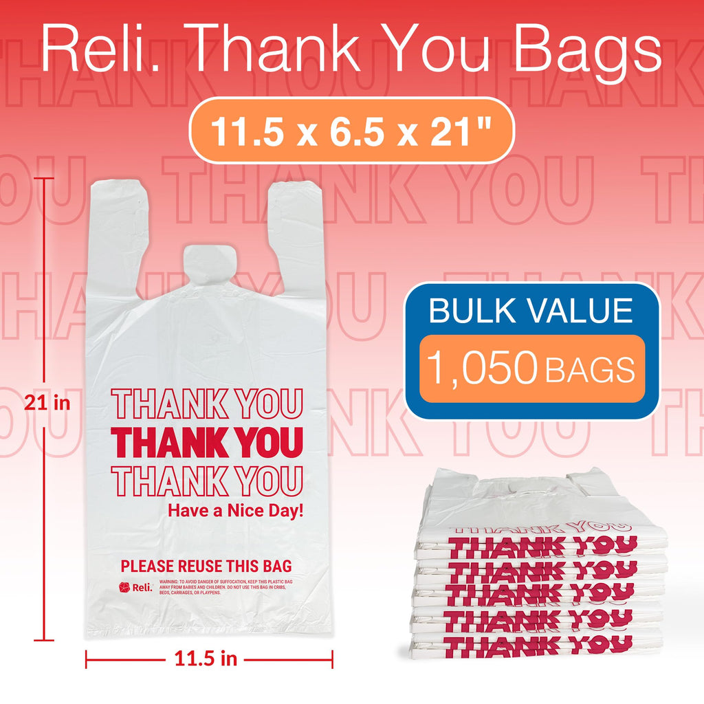 Plastic Bags Thank You (1050 Count)