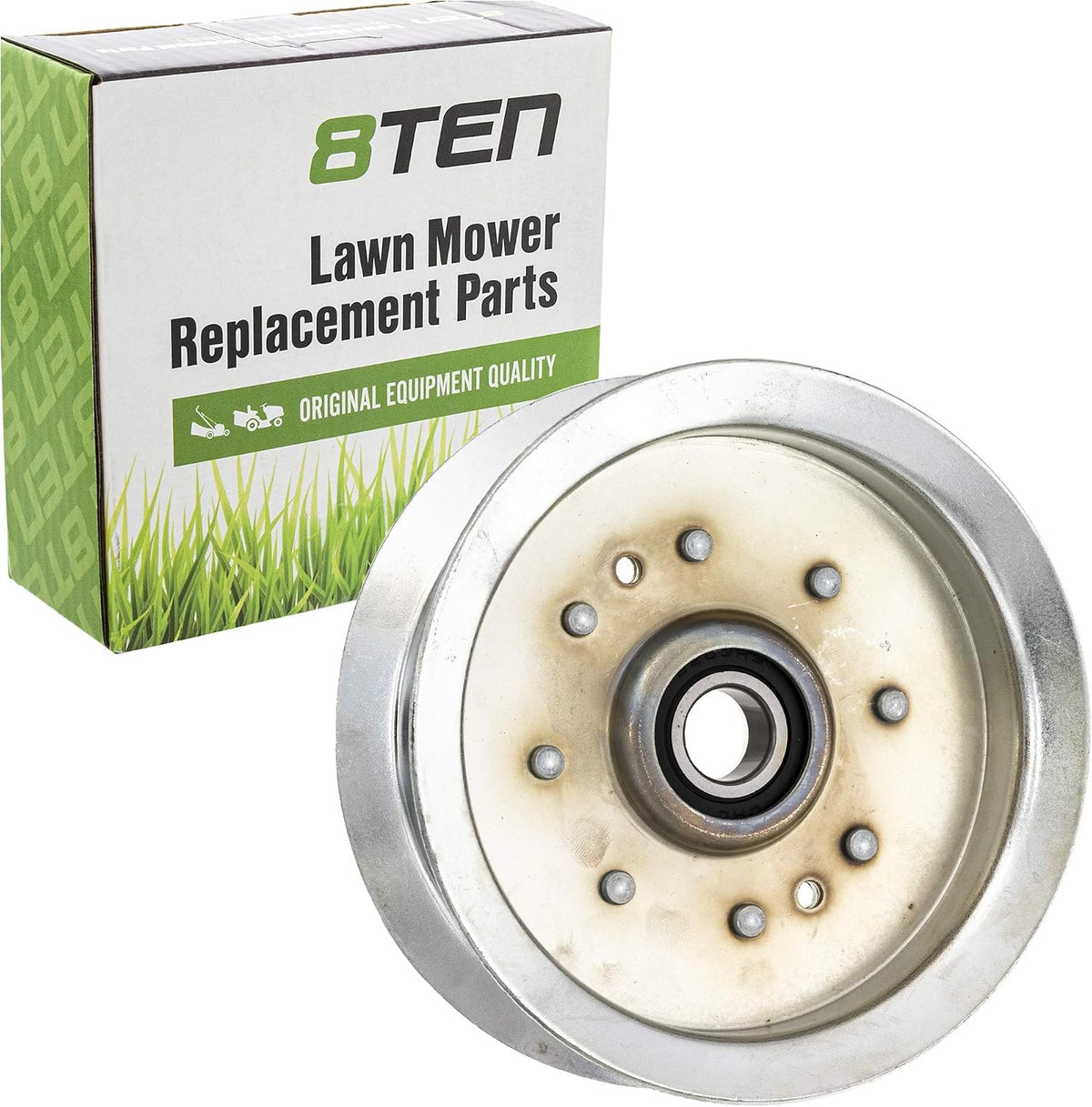 8TEN Flat Idler Pulley for John Deere L120 L130 D170 D100 L118 L111 L108 Cub Cadet XT1-LT42 XT1-LT46 XT2-LX46