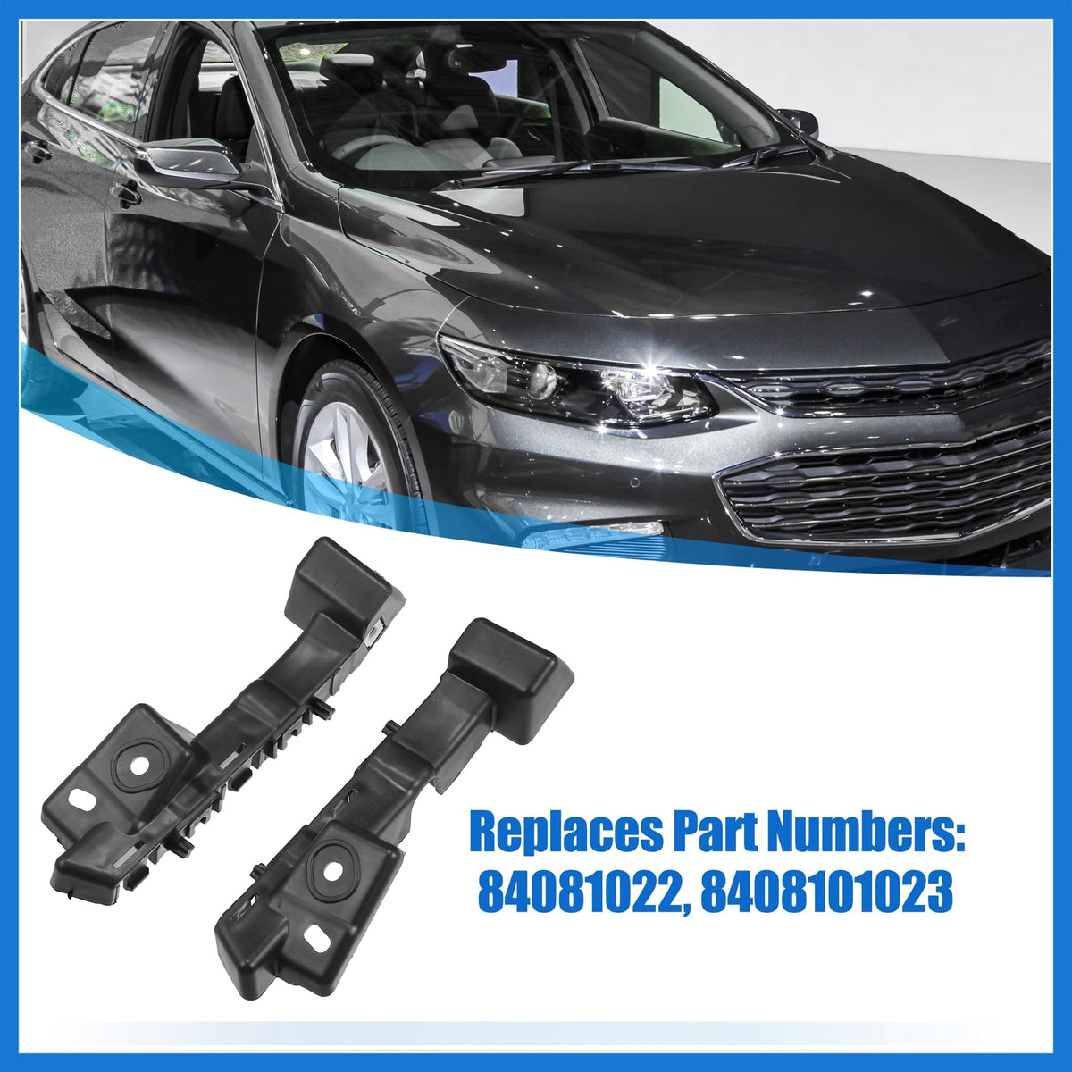 VekAuto 1 Pair Left and Right Side Front Bumper Mounting Support Bracket 84081022 for Chevy Malibu 2016-2022 Auto Accessories