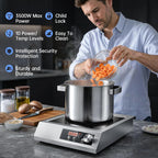 3500W Commercial Induction Cooktop with Knob and LCD