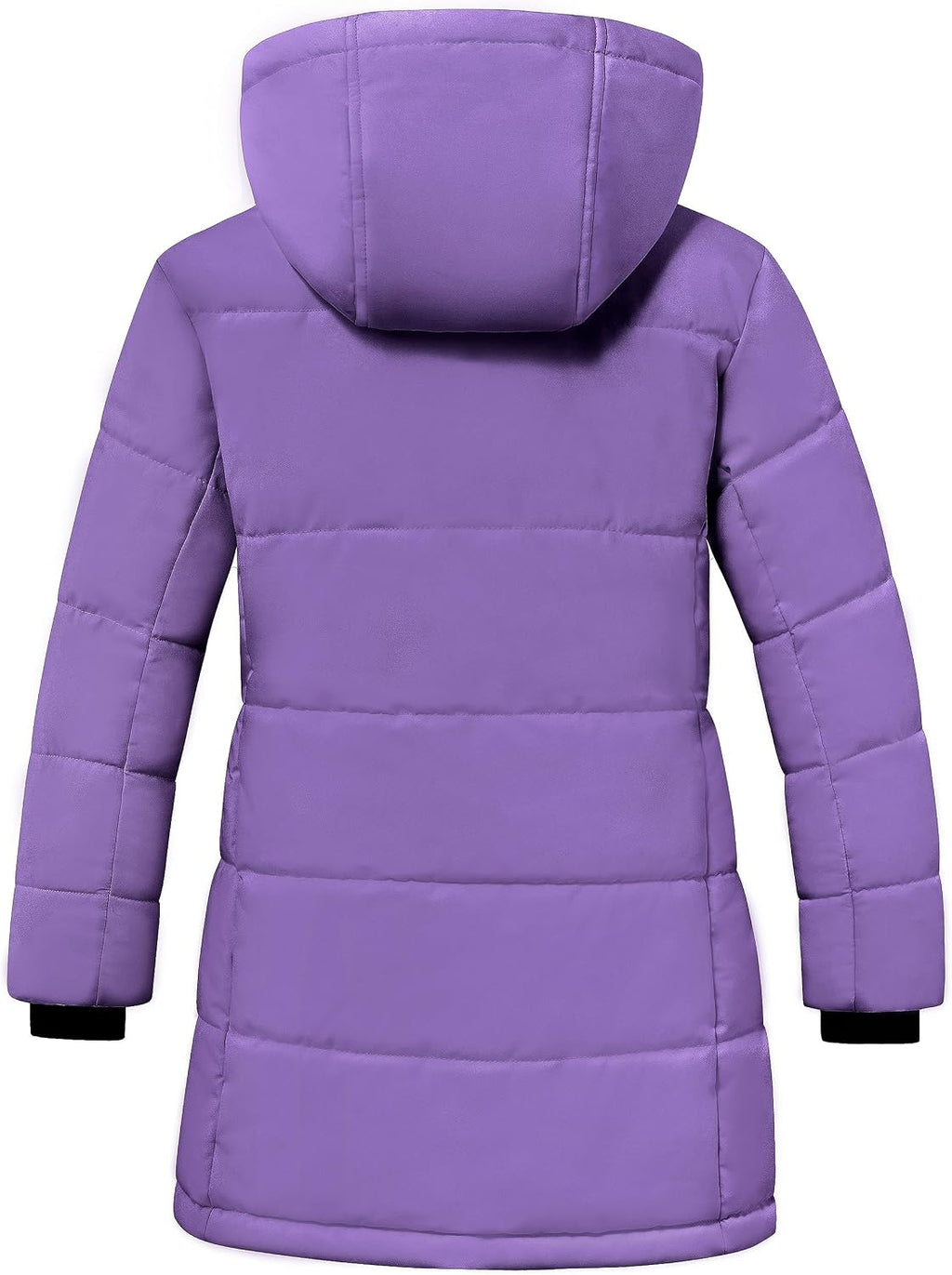 Girl's Long Winter Coat Hooded Puffer Jacket Waterproof Warm Parka | Windproof Removable Hood, Fleece Lined, 5000mm