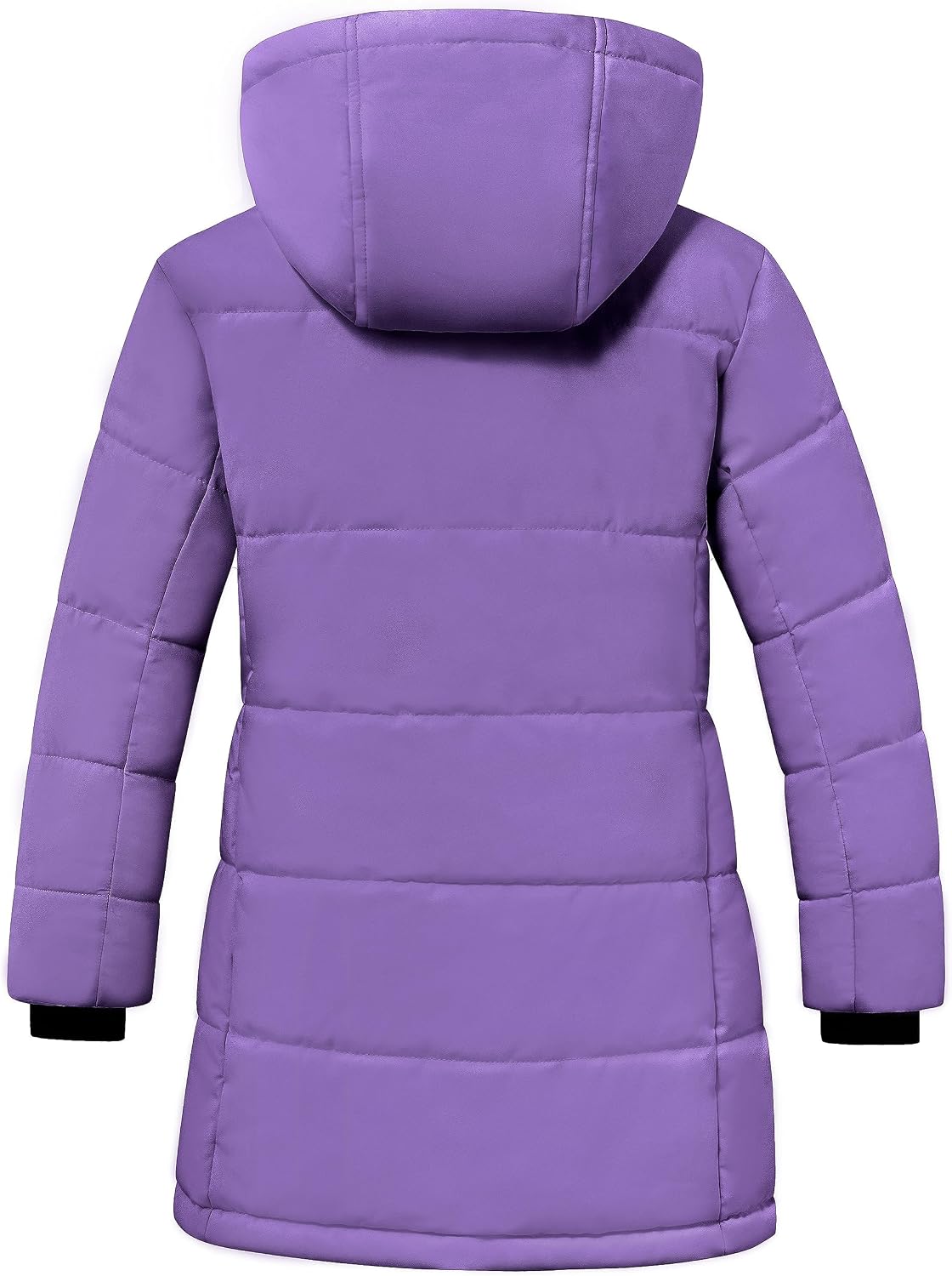 Girl's Long Winter Coat Hooded Puffer Jacket Waterproof Warm Parka | Windproof Removable Hood, Fleece Lined, 5000mm