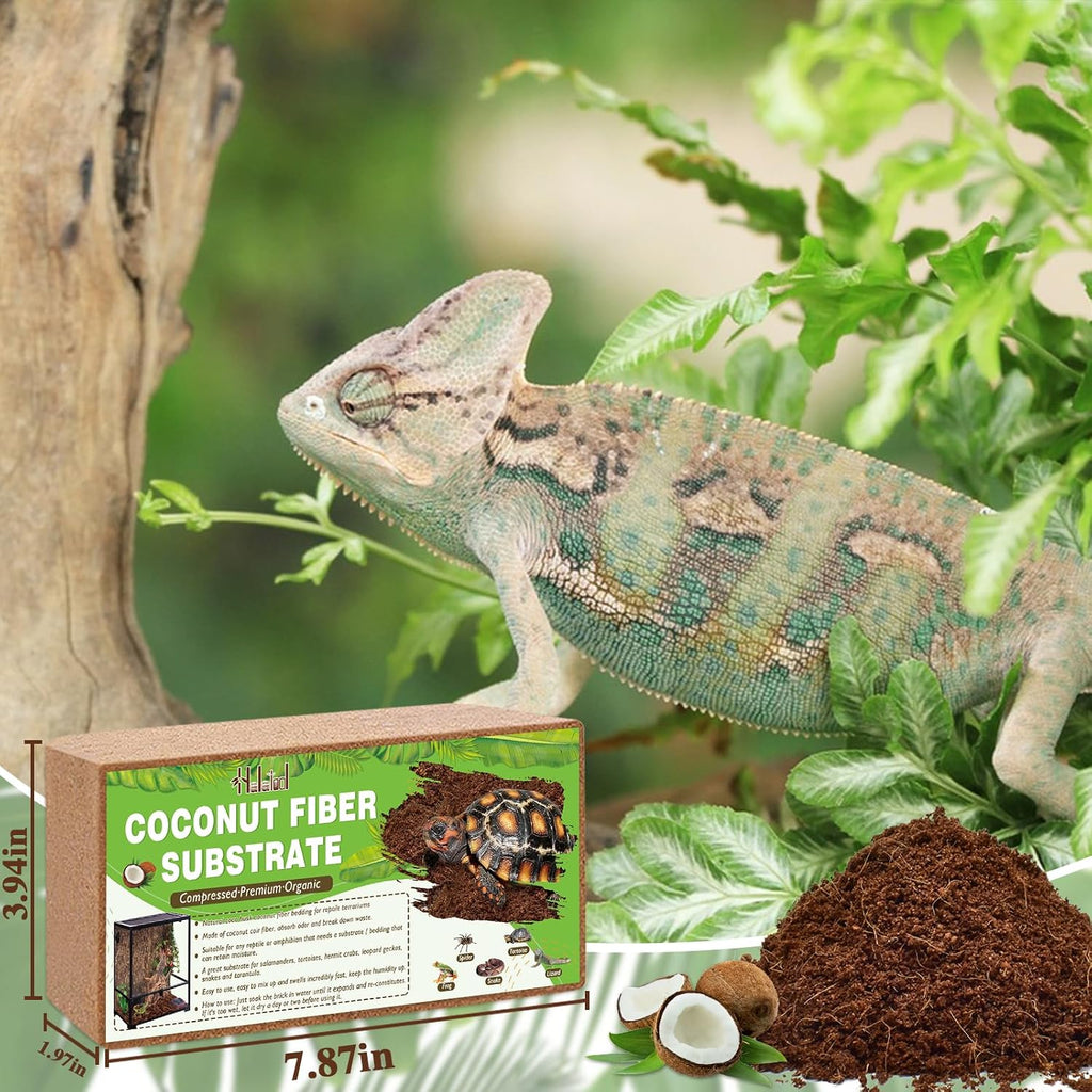 4 Pack Compressed Coconut Fiber Substrate for Reptiles