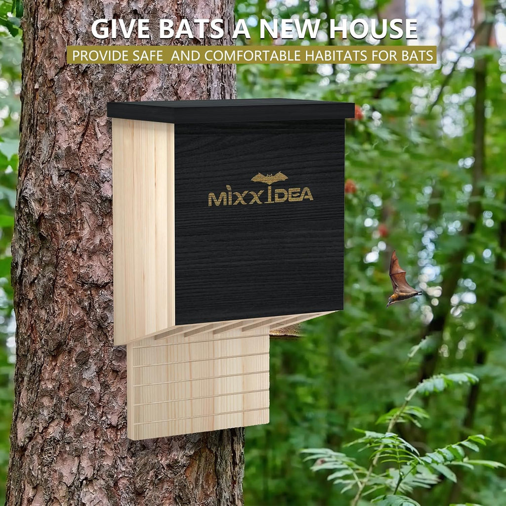 Bat House Bat Box Double Chamber Outdoor House Nursery Bat Shelter Habitat Big bat Box Handcrafted from Cedar Wood