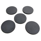 60mm Premium Blank Miniature Bases - Designed for 28mm Scale Tabletop War Game Miniatures - Plastic, Black - 10 Pack