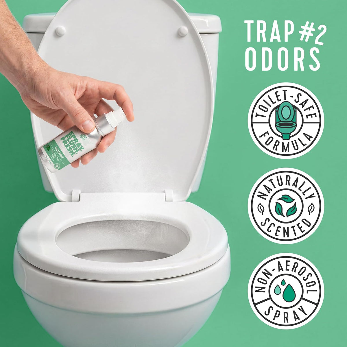 Spray. Flush. Fresh. Toilet Spray, Eucalyptus Mint, 2.02oz