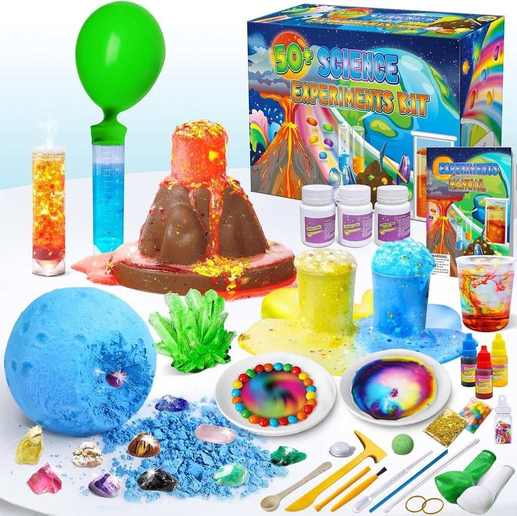 50+ Science Lab Experiments Kit for Kids, STEM Activities Educational Scientist Toys Gifts for Boys Girls Chemistry