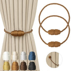 Magnetic Curtain Tiebacks Rope Curtain Tie Backs for Curtains 2 Pack Curtain Holders for Drapes Decorative Window