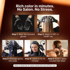 Light Brown Hair Dye Shampoo for Gray Hair Coverage 500ml