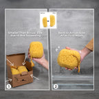 Bath Sponge, Foam Loofah, Shower Sponge for Body, Square, 2 Pack
