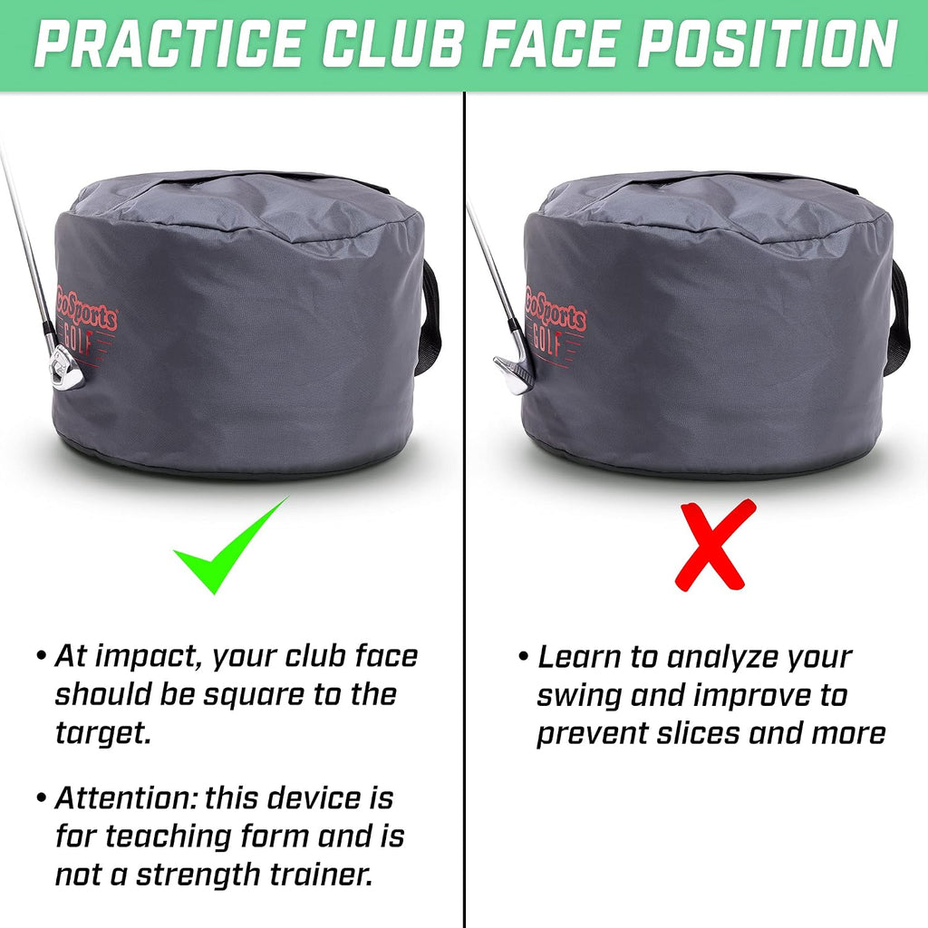Golf Swing Impact Bag Trainer – Fix Slice & Hook, Improve Ball Striking & Compression, Golf Swing Trainer Aid for