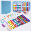 23 Sizes Crochet Hooks Set with Case | 2mm-10mm Ergonomic Crochet Needles for Arthritic Hands,Complete Crochet Kit