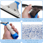 77'' Long Squeegee Window Cleaner Tool for Indoor Outdoor Windows