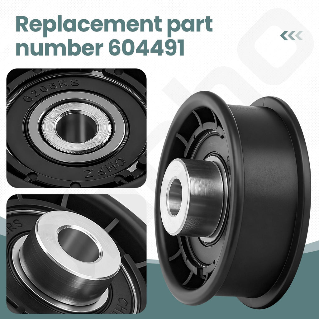 Ohoho 604491 Flat Idler Pulley Compatible with Hustler Raptor Big Dog