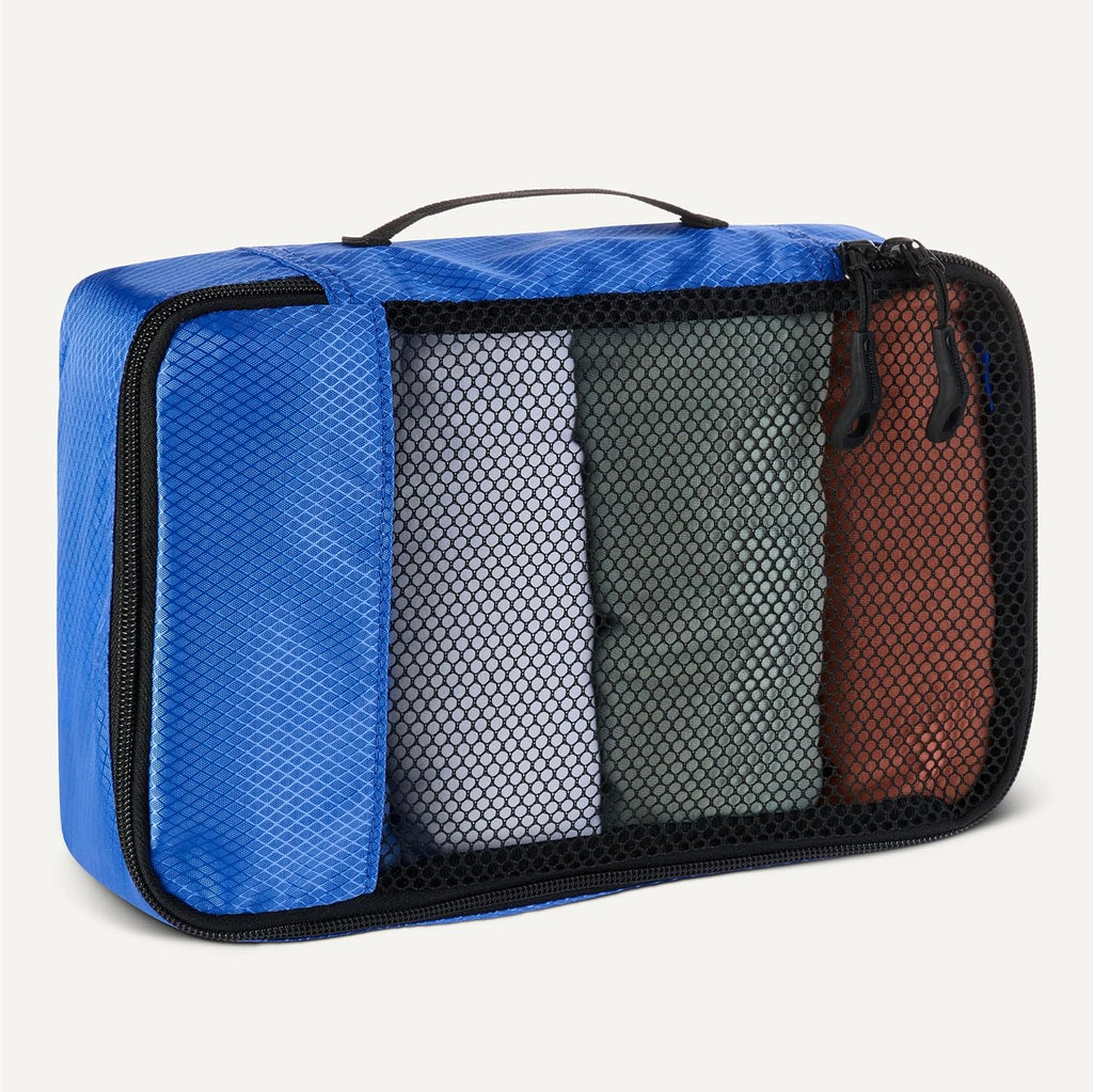 4-Piece Packing Cubes Travel Accessories Set, Space-Saving Luggage Organizers with Double Zipper, Mesh Top