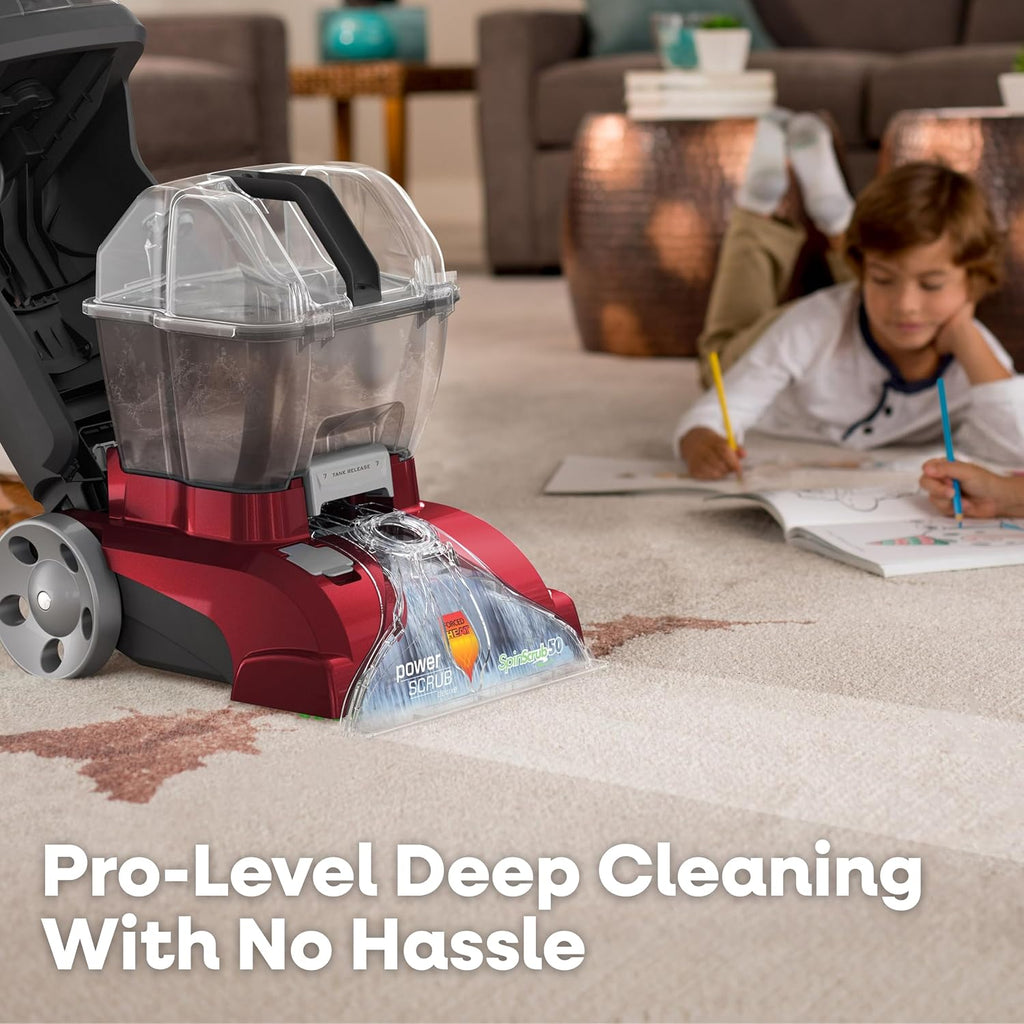 PowerScrub Deluxe Carpet Cleaner Machine, Pet & Upholstery Tools | Deep Cleaning Carpet Shampooer Machine, SpinScrub