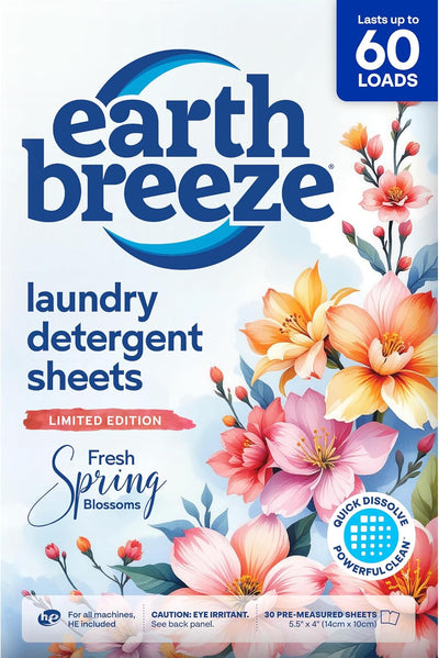 Laundry Detergent Sheets Fresh Spring Blossoms 60 Loads