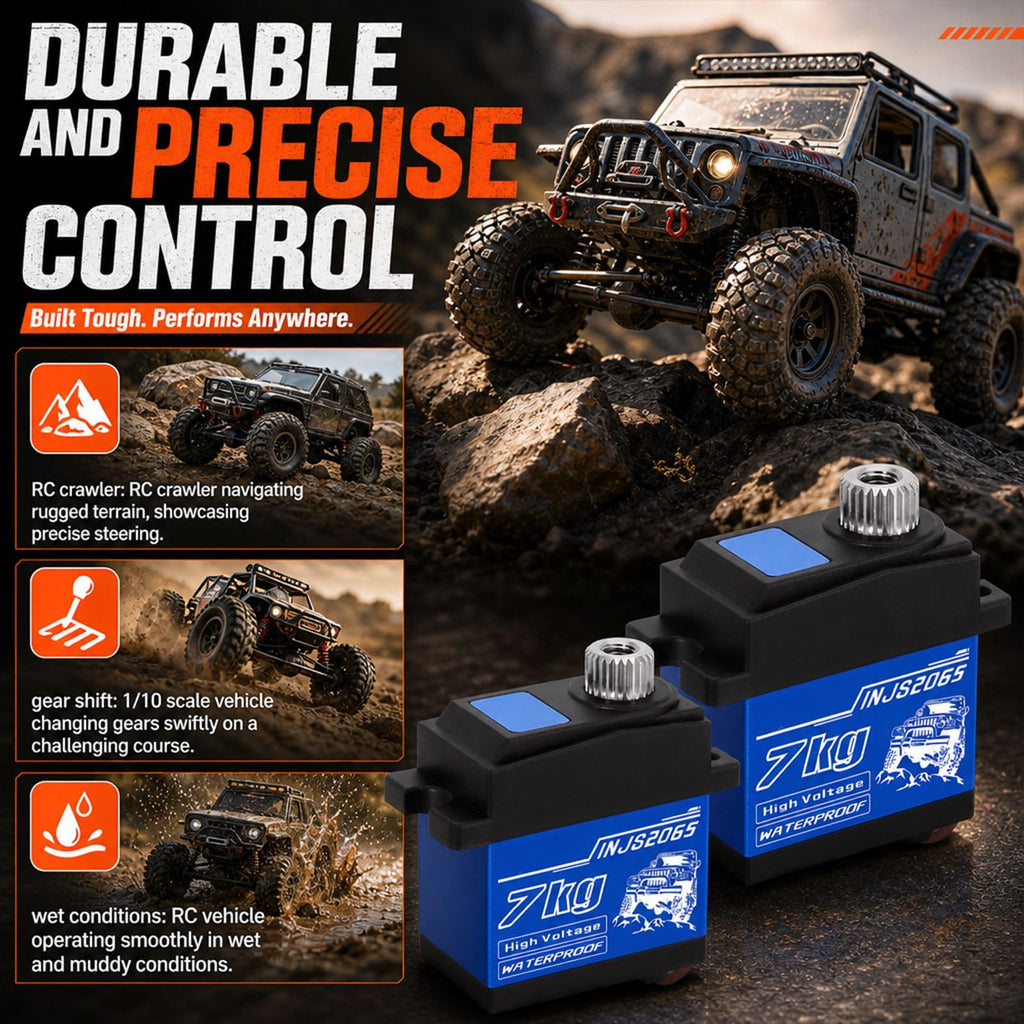 KEAcvise 2-Pack 7KG Sub-Micro Digital Servo, Waterproof, 180°