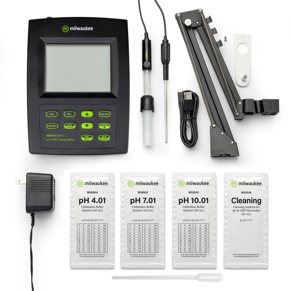 Milwaukee Instruments pH/ORP/Temp Logging Bench Meter - MW151