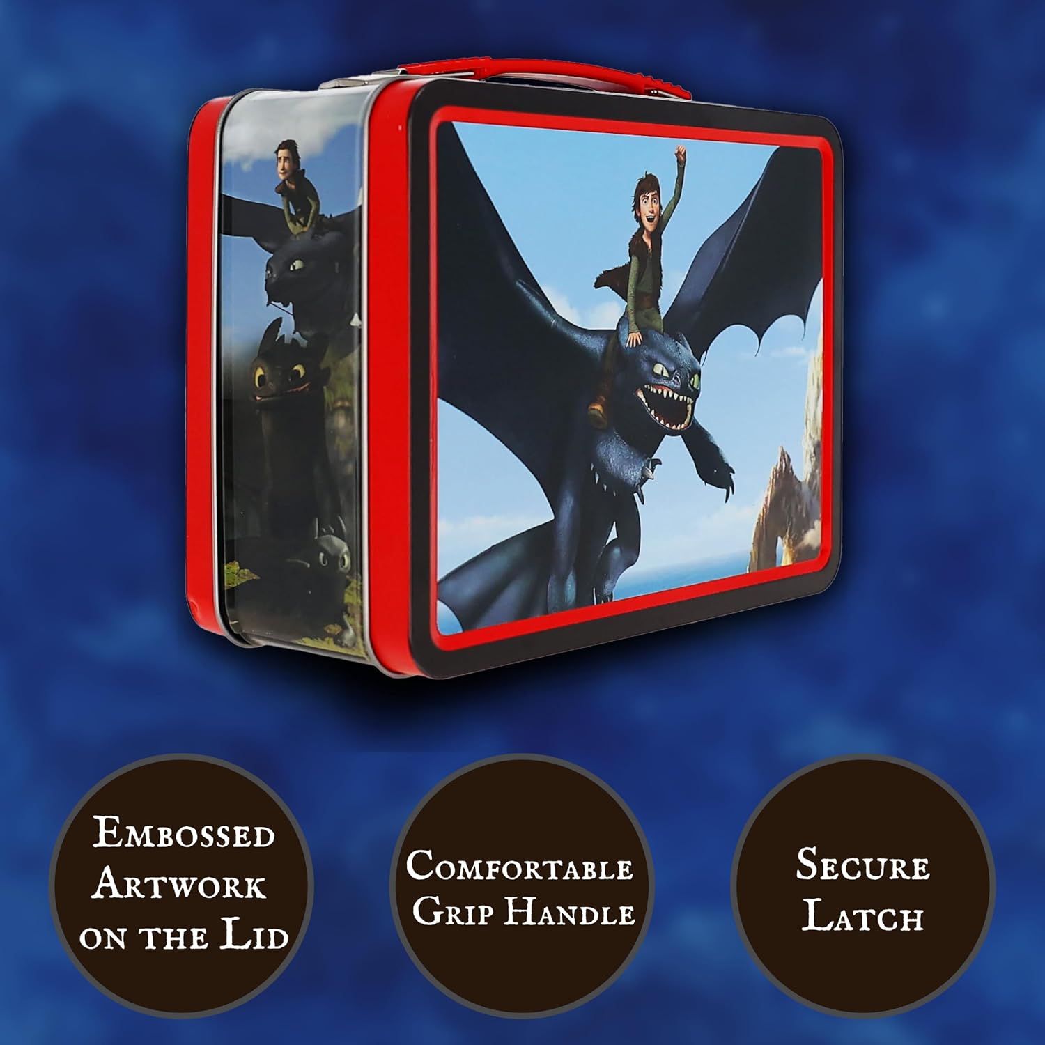 How to Train Your Dragon Fun Box – Embossed Collectible Storage Tin, Officially Licensed How To Train Your Dragon